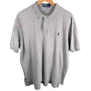 Polo Ralph Lauren Polo Shirt Men's Size XL Gray Short Sleeve Collared Custom Fit